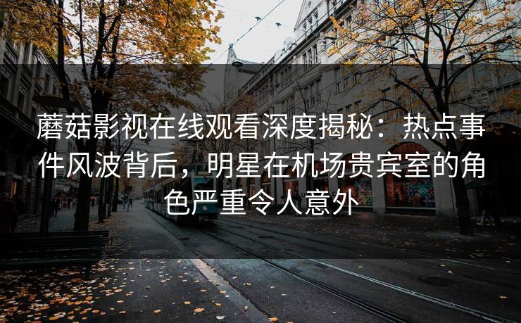 蘑菇影视在线观看深度揭秘：热点事件风波背后，明星在机场贵宾室的角色严重令人意外